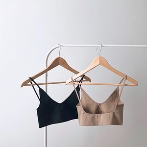 Low Back Bralette Duo Set 2 Crop Tops